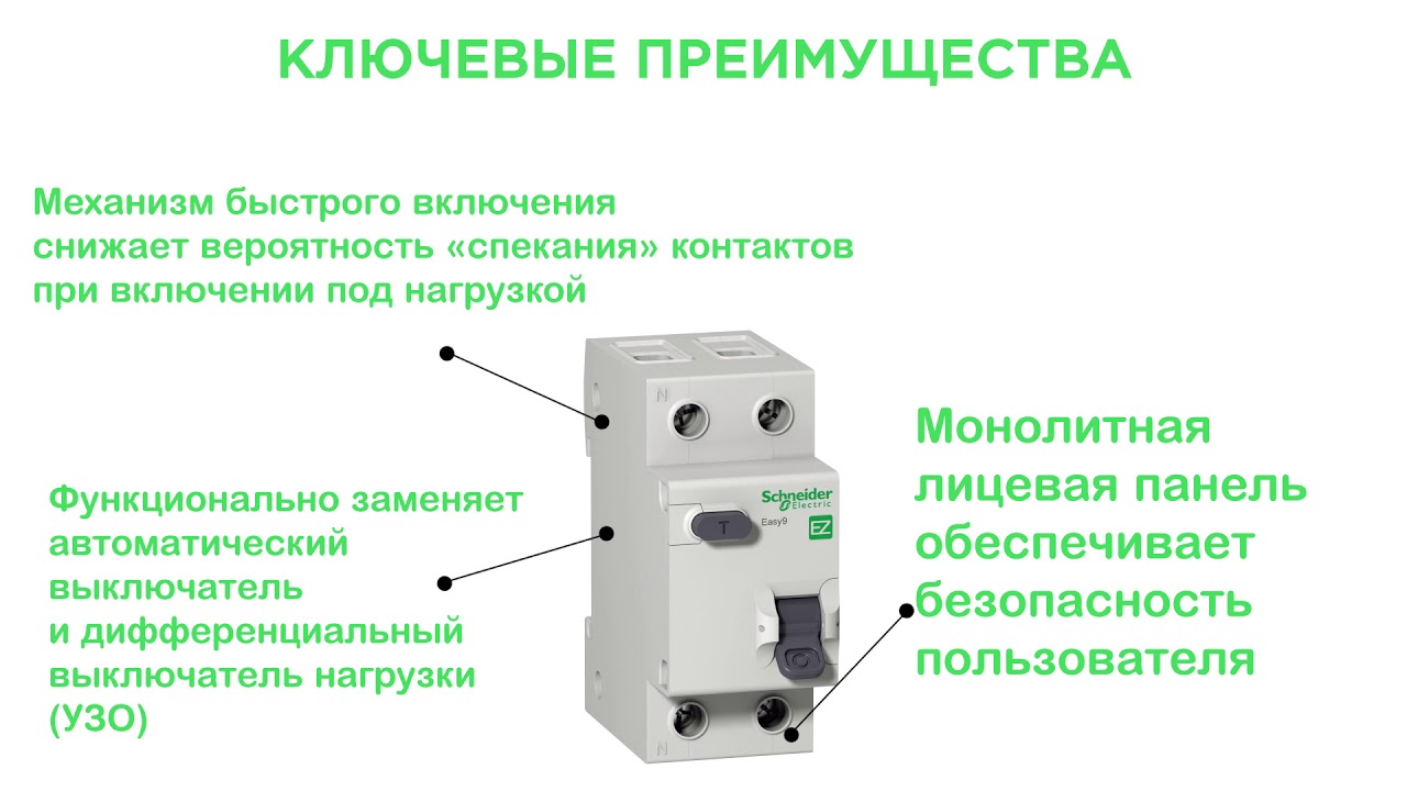 Купить Schneider Electric EZ9D34616 дифференциальный автоматический .