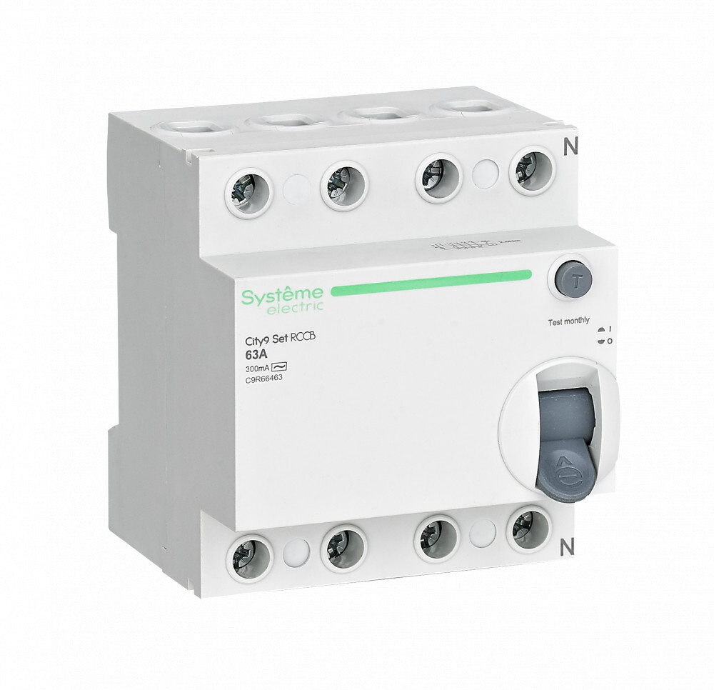Выключатель дифференциального тока Systeme Electric (Schneider Electric) City9 Set 4Р 63 А, 300 мА, тип AC, 6 кА, C9R66463
