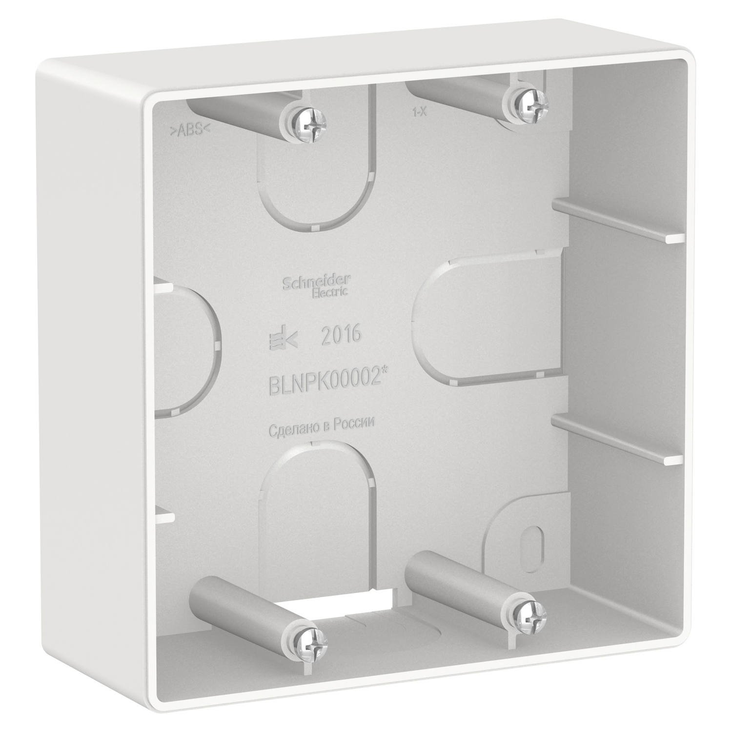 Коробка подъемная скрытой установки для силовых розеток Systeme Electric (Schneider Electric) Blanca BLNPK000021, Белый
