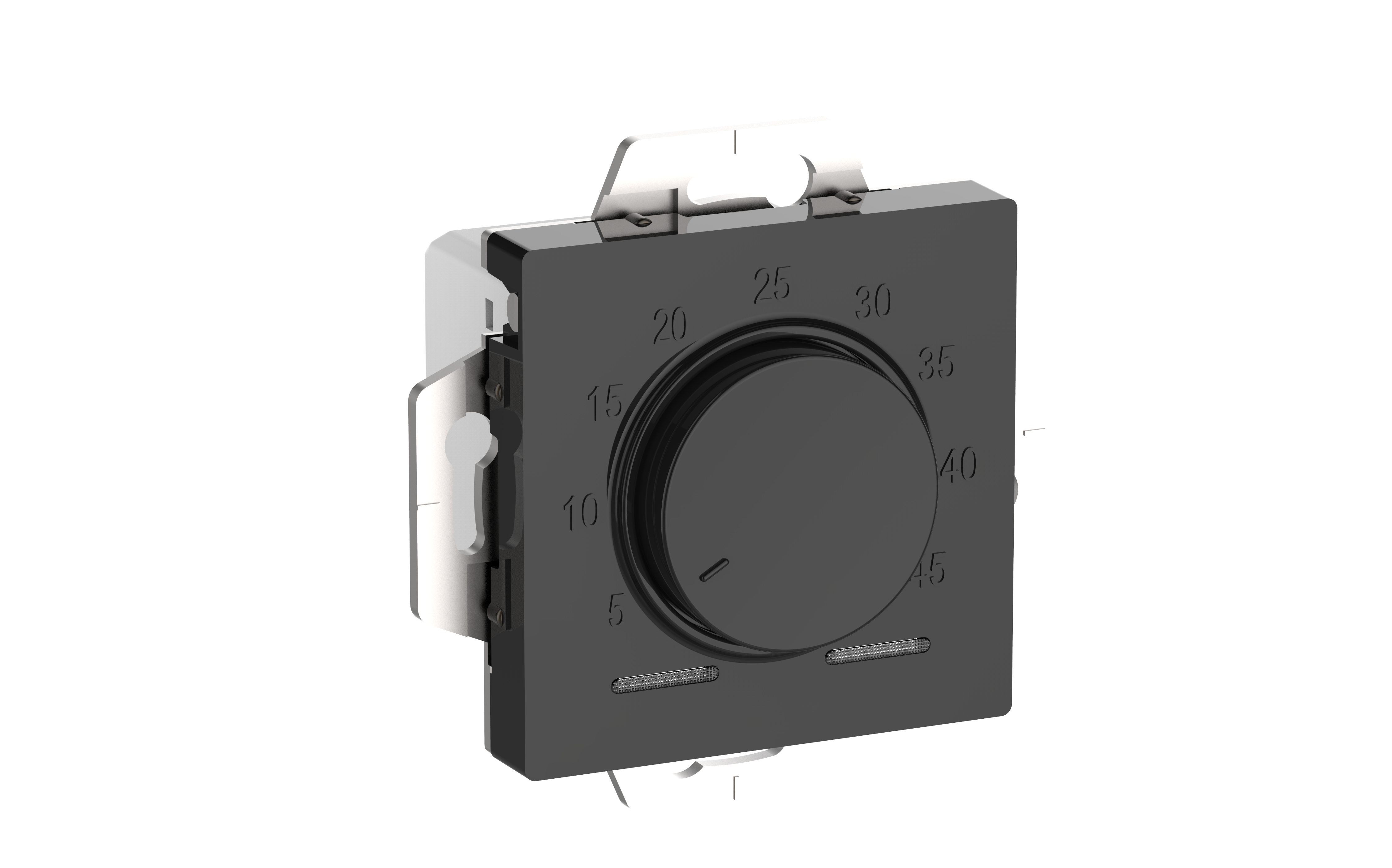 Термостат электронный для теплого пола Systeme Electric (Schneider Electric) AtlasDesign, с датчиком, 10 A, механизм, КАРБОН ATN001035