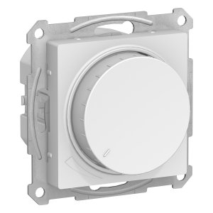 Светорегулятор (диммер) поворотно-нажимной Schneider Electric AtlasDesign 315Вт, белый ATN000134