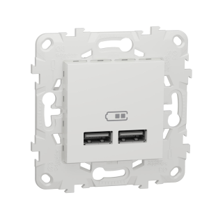 Розетка USB 2-местная 5 В/2100 мА Unica NEW Schneider Electric белый NU541818
