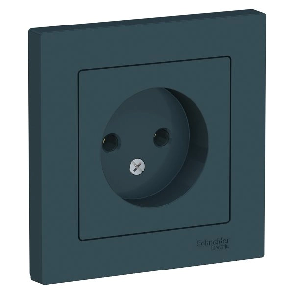 Купить Schneider Electric ATN000840 розетка без заземления в сборе Atlas  Design 16А, изумруд. Цена на Шнайдер Электрик АТН 000840 в официальном  интернет-магазине Schneider Electric