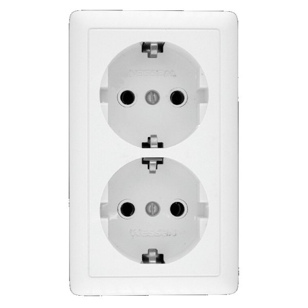 Купить Schneider Electric RA16-238-B розетка двойная с заземлением 16А ...