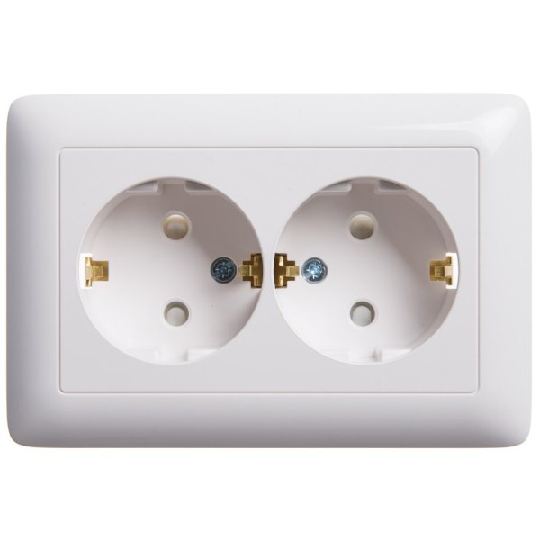Купить Schneider Electric RS16-231-B розетка двойная с заземлением со ...